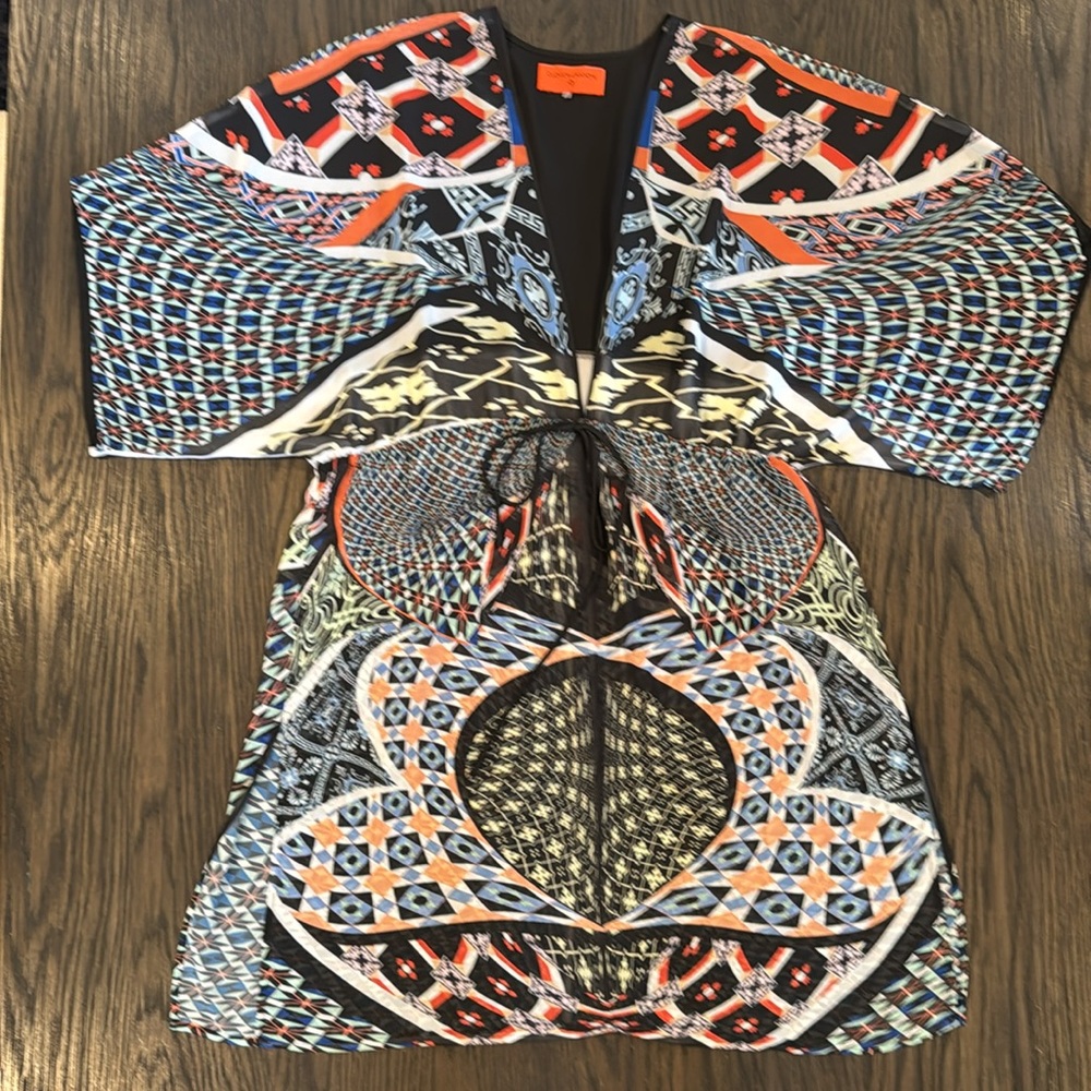 Clover Canyon Multicolor Sheer Kimono Cardigan